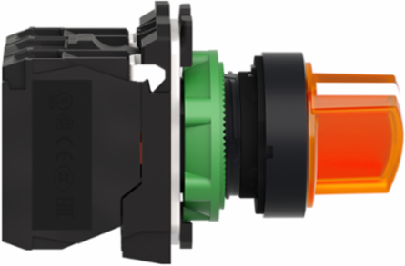 Harmony XB5 Illuminated Selector Switch, 22mm, 24V AC/DC, 1NO + 1NC