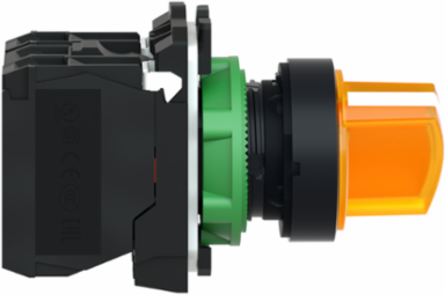 Illuminated Selector Switch 22mm, 1NO + 1NC, 230V AC, IP66
