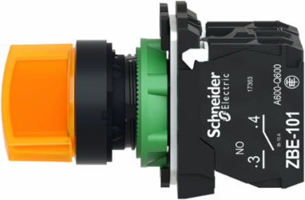 Illuminated Selector Switch 22mm, 1NO + 1NC, 230V AC, IP66