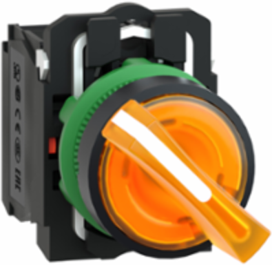 Illuminated Selector Switch 22mm, 1NO + 1NC, 230V AC, IP66