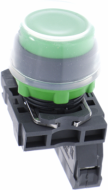 Harmony XB5 22mm Green Spring Return Push Button, IP66/IP67, Plastic