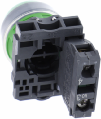 Harmony XB5 22mm Green Spring Return Push Button, IP66/IP67, Plastic