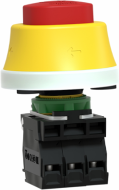 Antimicrobial Emergency Stop Button, 22mm, IP65, 24V AC/DC