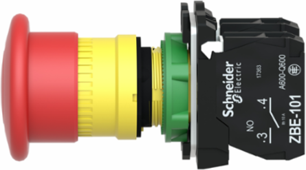 Harmony XB5 Emergency Stop Push Button, 40mm Mushroom, IP66/IP67