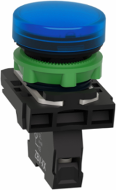 Blue LED Pilot Light 22mm, IP66/IP67, 24V AC/DC, Screw Clamp Terminals