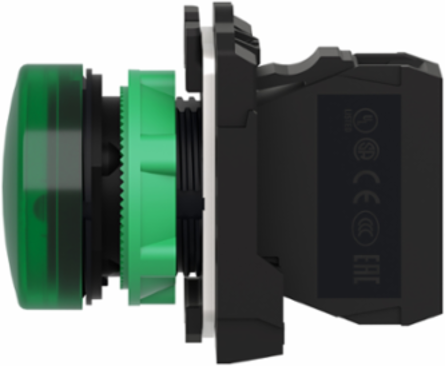 Harmony XB5 22mm Green LED Pilot Light, 110...120V AC, IP66/IP67/IP69K