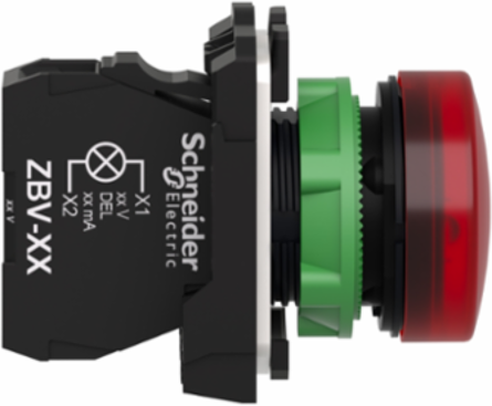 Harmony XB5 Red Pilot Light 22mm, Universal LED, 230...240V AC, IP66/IP69K