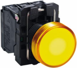 Harmony XB5 Pilot Light, 22mm, Orange, Universal LED, IP66/IP67/IP69K