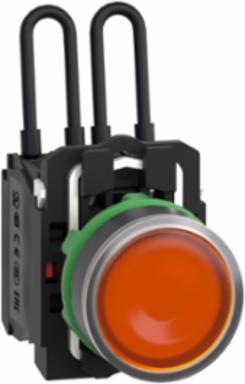 Harmony XB5 22mm Push-to-Test Pilot Light, Orange LED, 110-120V AC