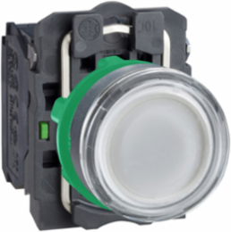 Harmony XB5 Illuminated Push Button, 22mm, 1NO + 1NC, IP66/IP67/IP69K