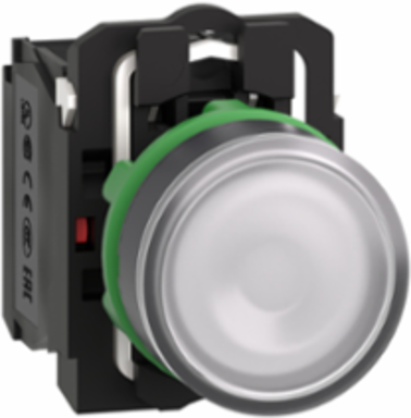 Illuminated Push Button 22mm, Universal LED, 1NO + 1NC, 230V AC