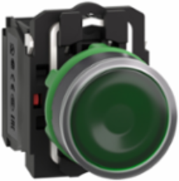 Harmony XB5 22 mm Illuminated Green Push Button, IP66, 110-120V AC