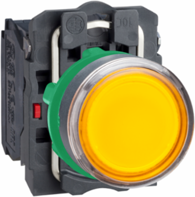 Harmony XB5 22mm Orange Illuminated Push Button, 1NO + 1NC, IP67