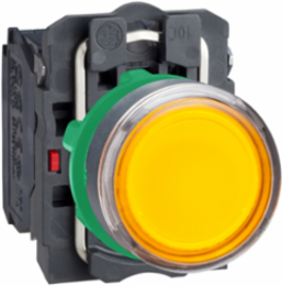 Harmony XB5 22mm Orange Illuminated Push Button, 1NO + 1NC, IP67