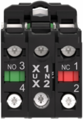 Harmony XB5 22mm Orange Illuminated Push Button, 1NO+1NC, 24V AC/DC