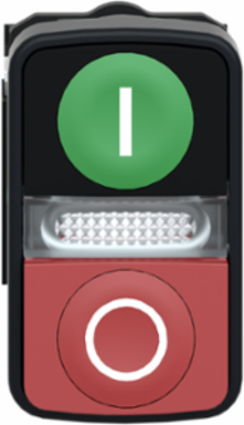 Harmony XB5 Illuminated Push Button 22mm, 1 Green I + 1 Red O, IP66/IP69K