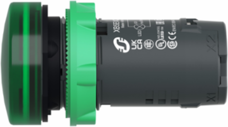 Harmony XB5 22mm Green Monolithic Pilot Light, IP66, 24V AC/DC