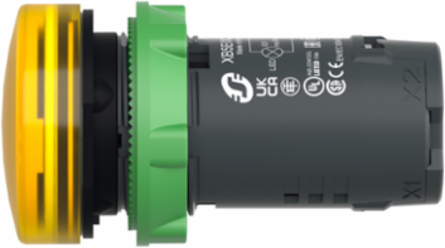 Harmony XB5 Yellow Pilot Light 22mm, IP66/IP67, 24V AC/DC