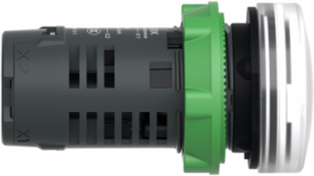 Harmony XB5 Monolithic Pilot Light, 22mm, White LED, IP66/IP67/IP69K