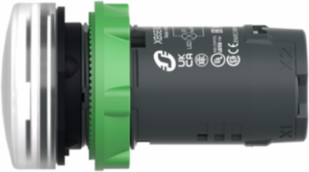 Harmony XB5 Monolithic Pilot Light, 22mm, White LED, IP66/IP67/IP69K