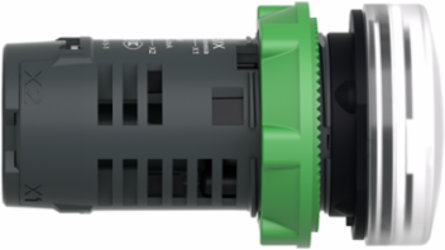 Harmony XB5 Monolithic Pilot Light, 22mm, White LED, IP66/IP67/IP69K