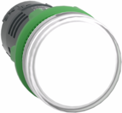Harmony XB5 Monolithic Pilot Light, 22mm, White LED, IP66/IP67/IP69K