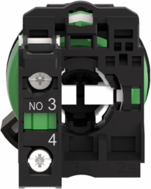 Selector switch flush mounted, Harmony XB5, plastic, black, 30mm, long handle, 2 positions, stay put, 1NO