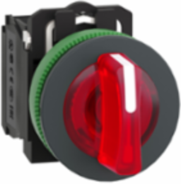 Illuminated Selector Switch, 30mm, 24V AC DC, 3 Positions, 1NO + 1NC