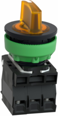 Harmony XB5 Illuminated Selector Switch, 30.5mm, 1NO + 1NC, IP66