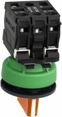 Harmony XB5 Illuminated Selector Switch, 30.5mm, 1NO + 1NC, IP66
