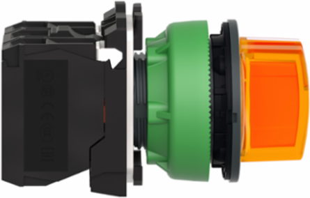 Harmony XB5 Illuminated Selector Switch, 30.5mm, 1NO + 1NC, IP66