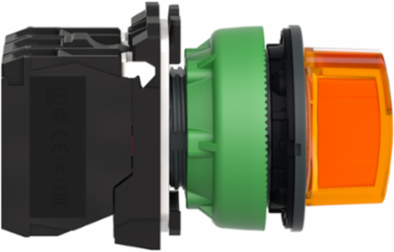 Harmony XB5 Illuminated Selector Switch, 30.5mm, 1NO + 1NC, IP66