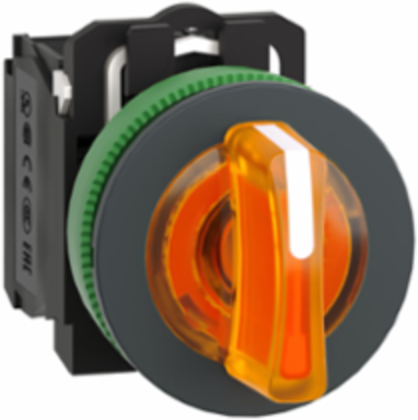 Harmony XB5 Illuminated Selector Switch, 30.5mm, 1NO + 1NC, IP66