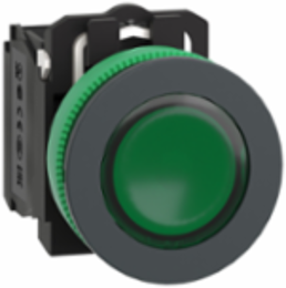 Harmony XB5 Illuminated Push Button 30mm Green Antimicrobial 110-120V AC