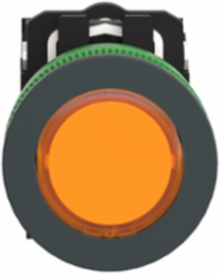 Illuminated Push Button 30 mm Antimicrobial Orange 1NO + 1NC 110-120V AC
