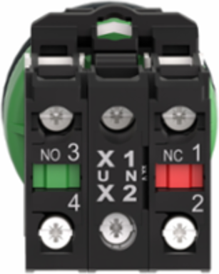 Harmony XB5 Illuminated Push Button, 30.5mm, Antimicrobial, 1NO + 1NC, IP66