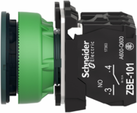 Harmony XB5 Illuminated Push Button, 30.5mm, Antimicrobial, 1NO + 1NC, IP66