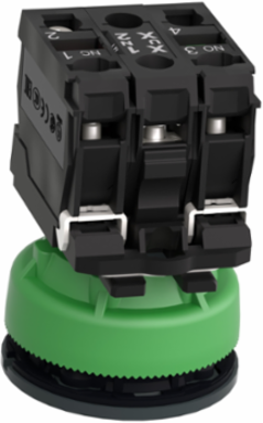 Harmony XB5 Illuminated Push Button, 30.5mm, Antimicrobial, 1NO + 1NC, IP66