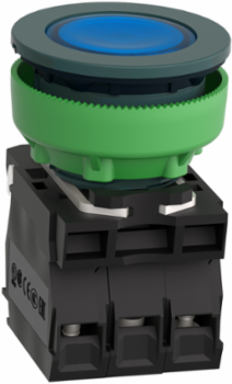 Harmony XB5 Illuminated Push Button, 30.5mm, Antimicrobial, 1NO + 1NC, IP66