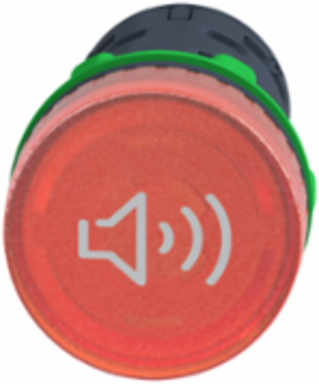 Harmony XB5 Illuminated Buzzer, 22mm, Red, 24V AC/DC, IP69 Rating