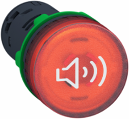 Harmony XB5 Illuminated Buzzer, 22mm, Red, 24V AC/DC, IP69 Rating