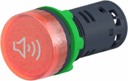 Harmony XB5 22mm Red Illuminated Buzzer, 90 dB, 110-120V AC/DC