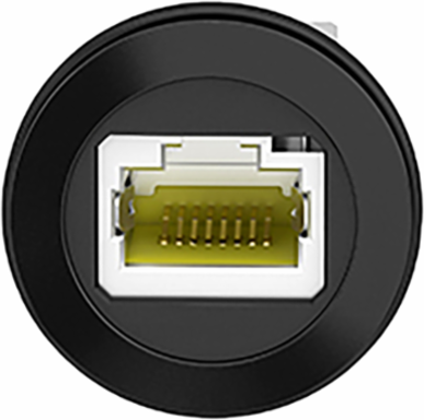 Panel Mounted RJ45 Port, 22mm, IP20, Plastic, RJ45 Ethernet 10 Gbit/s