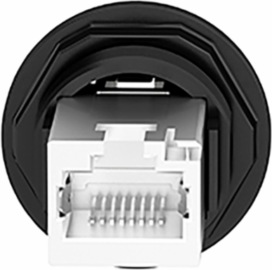 Panel Mounted RJ45 Port, 22mm, IP20, Plastic, RJ45 Ethernet 10 Gbit/s