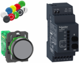 Harmony XB5R Wireless Push Button 22mm 24-240V AC/DC with 10 Caps