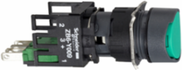 Harmony XB6 Green Flush Pushbutton, 16mm, 1NO + 1NC, IP65