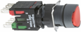 Harmony XB6 Red Flush Push Button, 16mm, Spring Return, 1NC, IP65