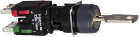 Harmony XB6 16mm Key Selector Switch, 2 Positions, IP65 Protection