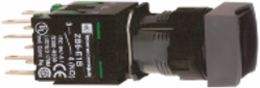 Harmony XB6 16mm Black Square Flush Pushbutton, 1NO + 1NC, IP65