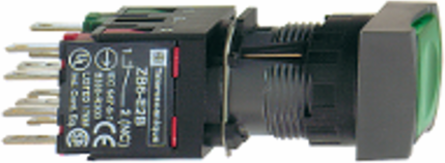 Harmony XB6 16mm Green Latching Illuminated Push Button, IP65